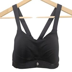 THIRDLOVE Padded Black Wireless Adjustable Straps Workout Sports Bra Size 34C